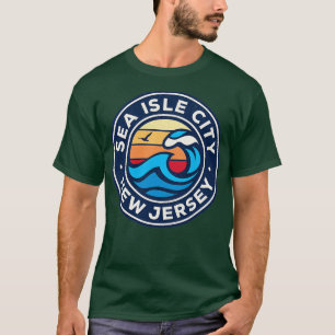 Camiseta Sea Isle City New Jersey Nj Ondas Náuticas 4