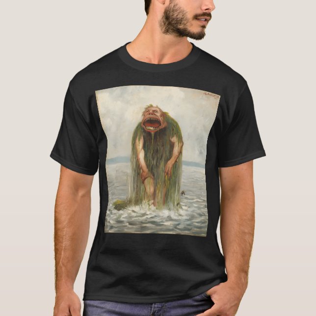 Camiseta Sea Monster Por Theodor Kittelsen (Frente)