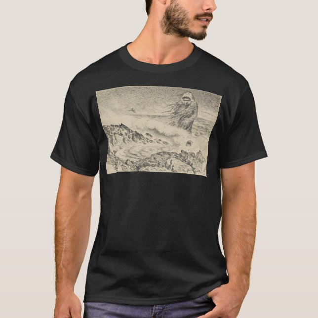 Camiseta Sea Monster Por Theodor Kittelsen (Frente)