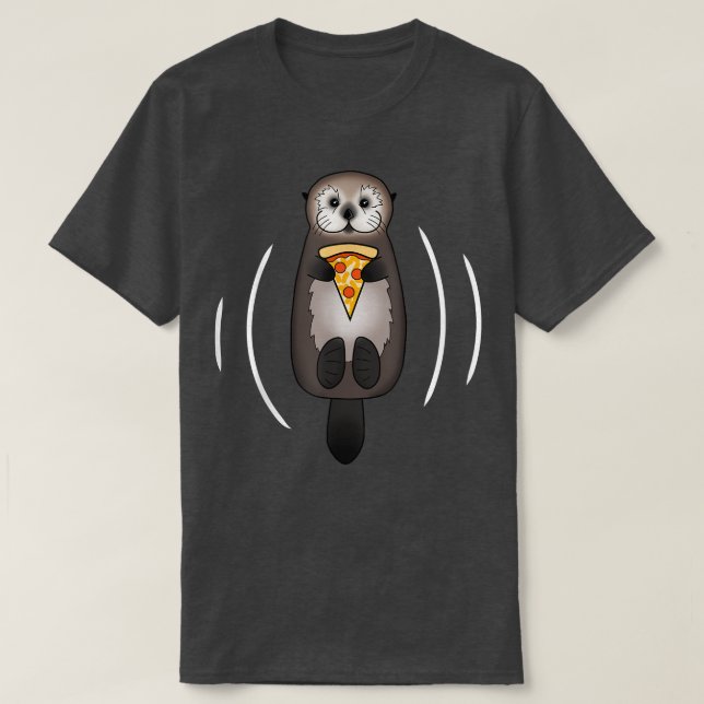Camiseta Sea Otter With Pizza  (Frente do Design)