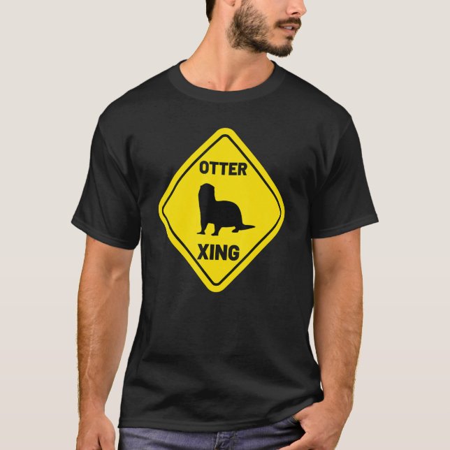 Camiseta Sea Otter Xing  Animal  Women's River Otter (Frente)