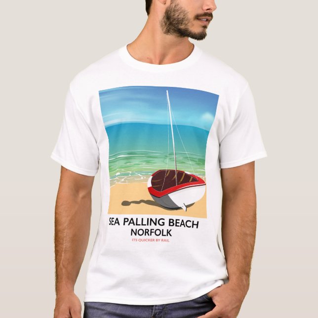 Camiseta Sea Palling Beach Norfolk Beach poster (Frente)