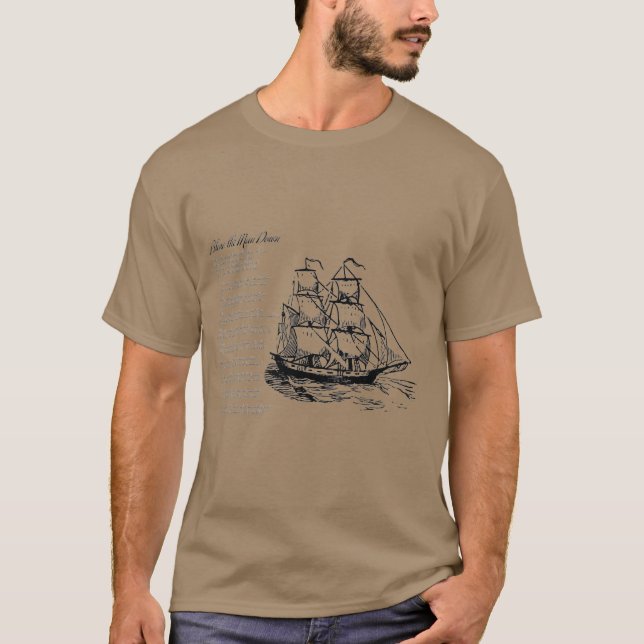 Camiseta Sea Shanty Song, Ship, Blow the Man Down (Frente)