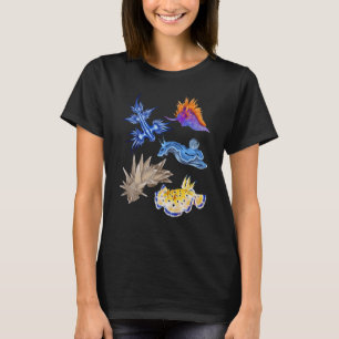 Camiseta Sea Slugs Nudibranch Marine Animal Biologist Aquar