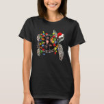 Camiseta Sea Turtle Christmas Lights Santa Hat Feliz Chris<br><div class="desc">A Tartaruga do Mar Ilumina Santa Chapéu Feliz Natal.</div>