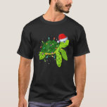 Camiseta Sea Turtle Christmas Lights Santa Hat Feliz Chris<br><div class="desc">A Tartaruga do Mar Ilumina Santa Chapéu Feliz Natal.</div>