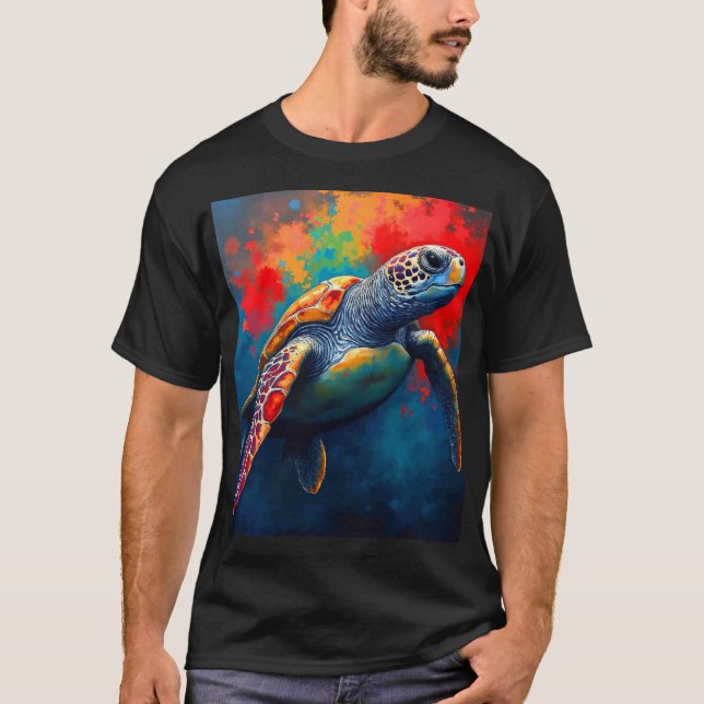 Camiseta Sea Turtle in Deep Sea (Frente)