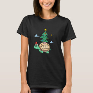 Camiseta Sea Turtle Natal Santa Hat Xmas
