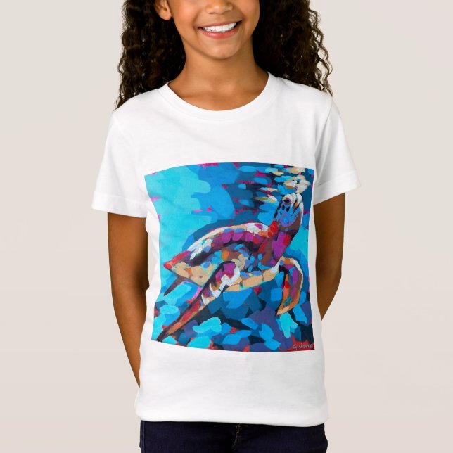 Camiseta Sea Turtle Painting - Beach Home Decor (Frente)