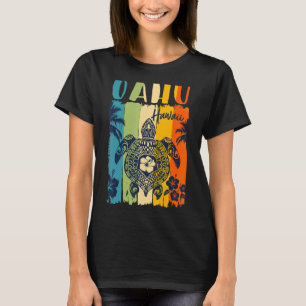 Camiseta Sea Turtle Retro Oahu Hawaii Matching Family Vacat