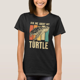 Camiseta Sea Turtle Tortoise Retro Vintage Pergunte-Me Sobr