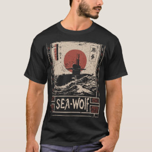 Camiseta Sea Wolf Submarino Naval Militar Vintage Design