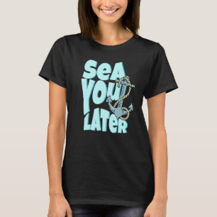 Camiseta Sea You Posterior Summer Cruise Family Trip Barco 