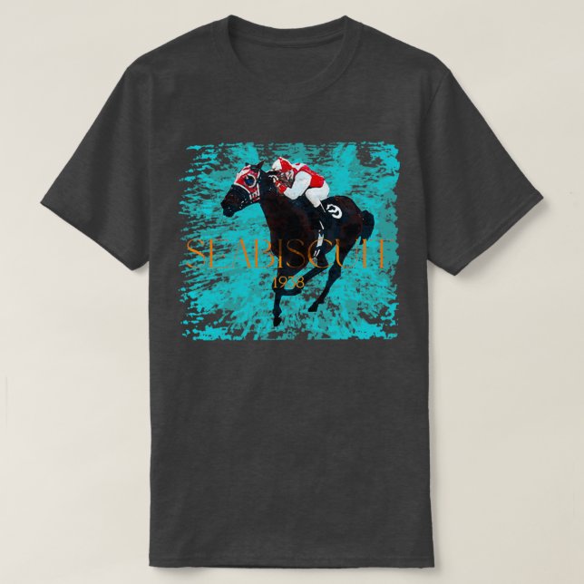 Camiseta Seabiscuit 1938 Cavalo do Ano 1 (Frente do Design)