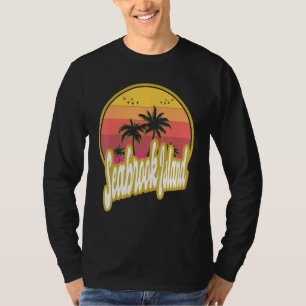 Camiseta Seabrook Island Beach retro sunset