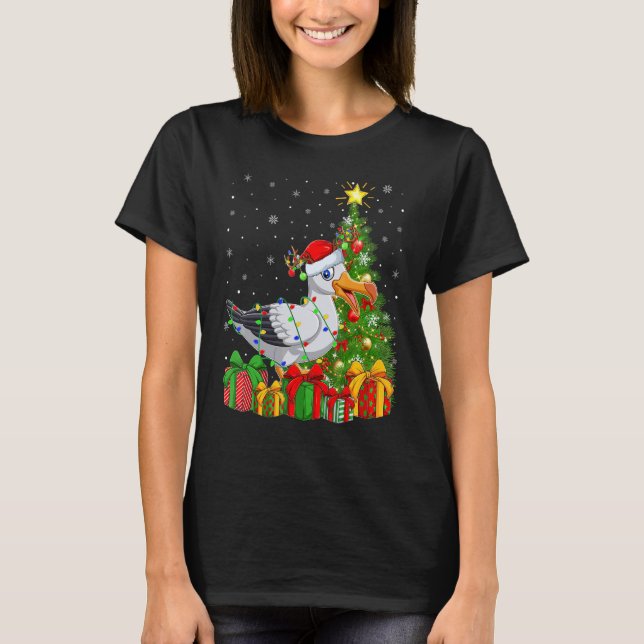 Camiseta Seagull Bird   Xmas Holiday Santa Seagull Christma (Frente)