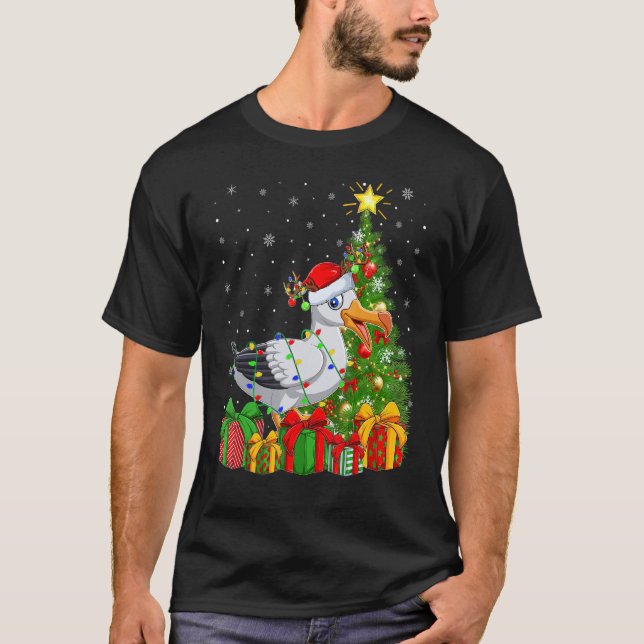 Camiseta Seagull Bird   Xmas Holiday Santa Seagull Christma (Frente)