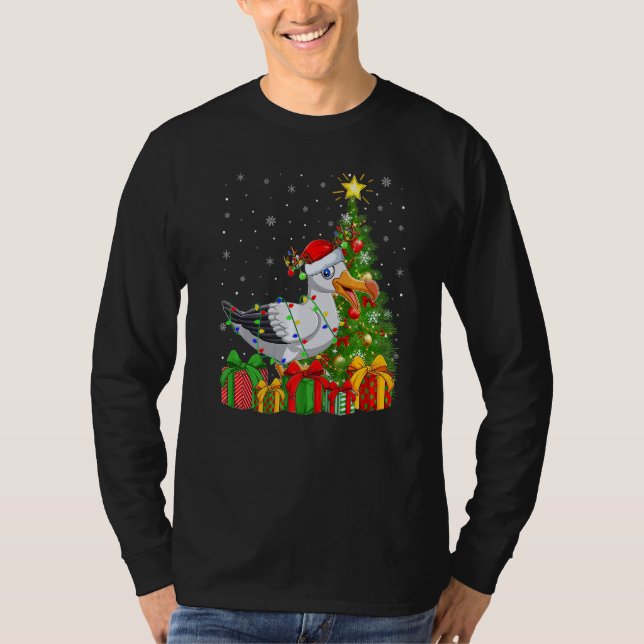 Camiseta Seagull Bird  Xmas Holiday Santa Seagull Christmas (Frente)