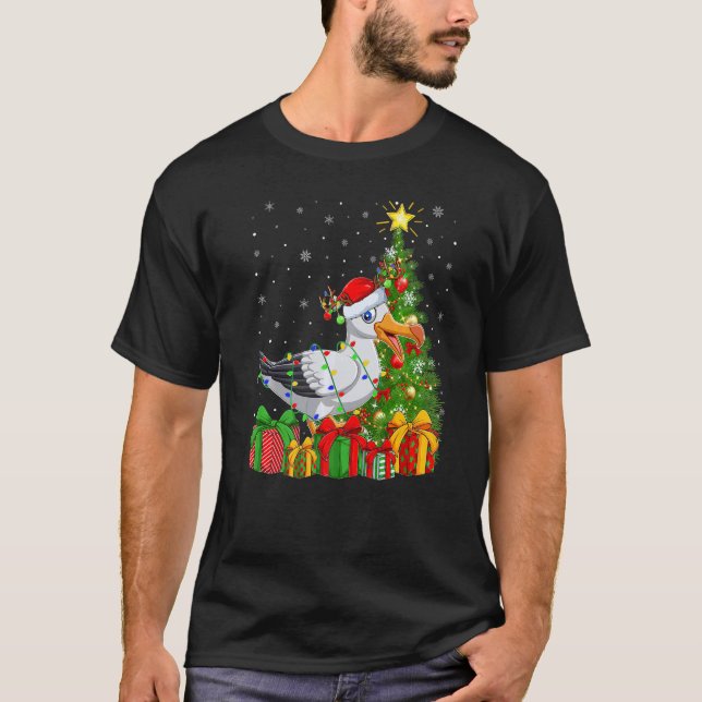 Camiseta Seagull Bird  Xmas Holiday Santa Seagull Christmas (Frente)