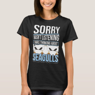 Camiseta Seagull Cita Gaivotas Marítimas Que Eu Estava Pens