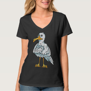 Camiseta Seagull com raiva do pássaro do mar