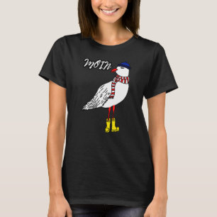Camiseta Seagull De Estilo Marítimo Com Hat Scarf E Boots N