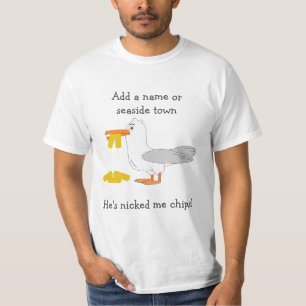 Camiseta Seagull, ele me chutou