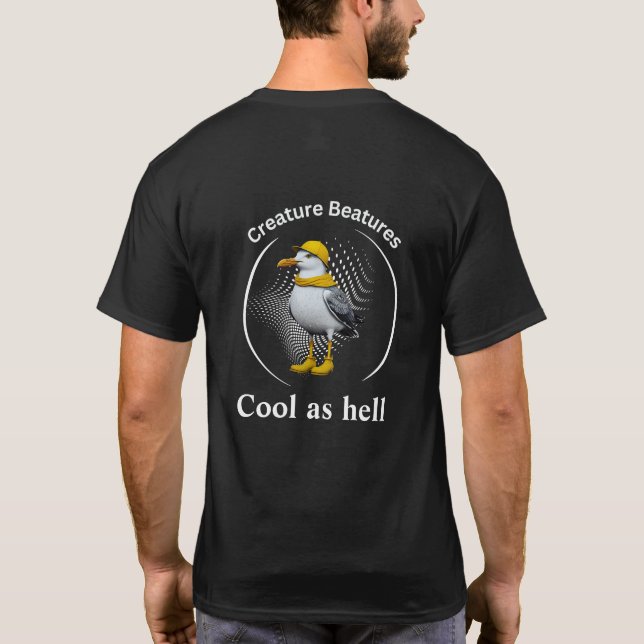 Camiseta Seagull em Boots Amarelos | Costal Beach Humor (Verso)
