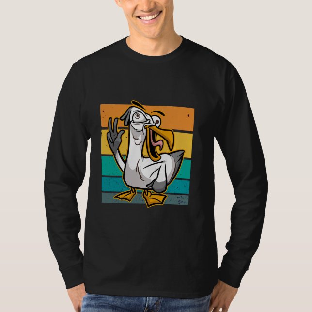 Camiseta Seagull humorous bird lover funny artwork beach ca (Frente)