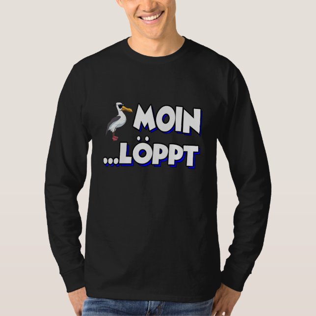 Camiseta Seagull Moin Löppt Mar Báltico Mar do Norte Docki  (Frente)