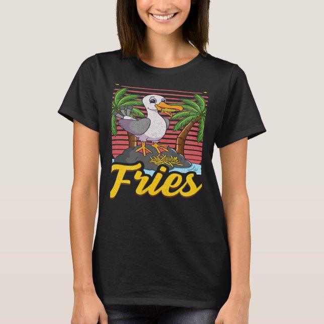 Camiseta SEAGULL, QUERO A Praia DOS SEUS FRIES (Frente)