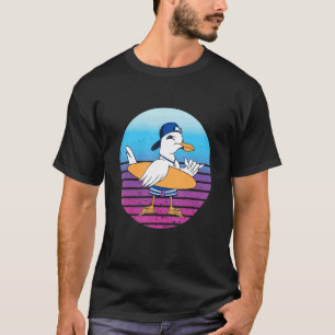 Camiseta Seagull Vintage Retro Surfboard Surfing Harbor Al
