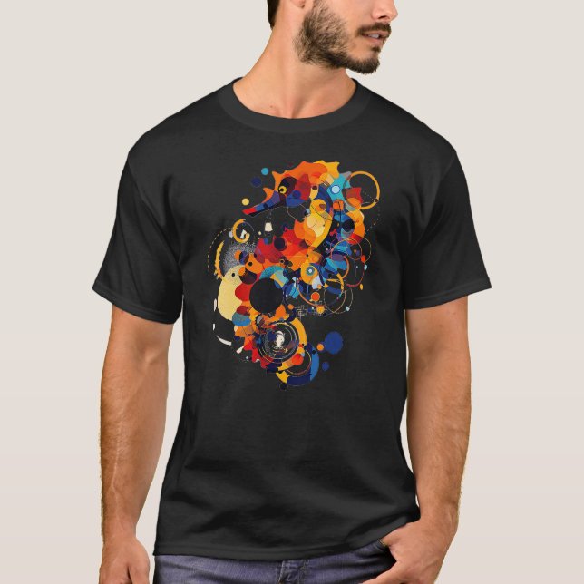 Camiseta Seahorse Abstract Animal Geometric Art Seahorse (Frente)