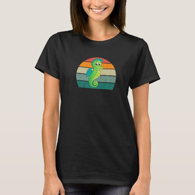 Camiseta seahorses water sea ocean underwater live bearing  (Frente)