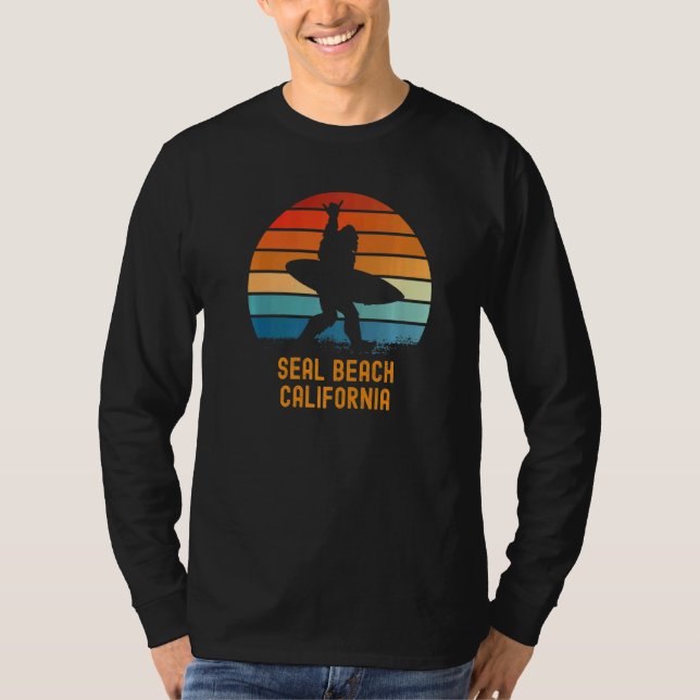 Camiseta Seal Beach California Sasquatch Souvenir (Frente)
