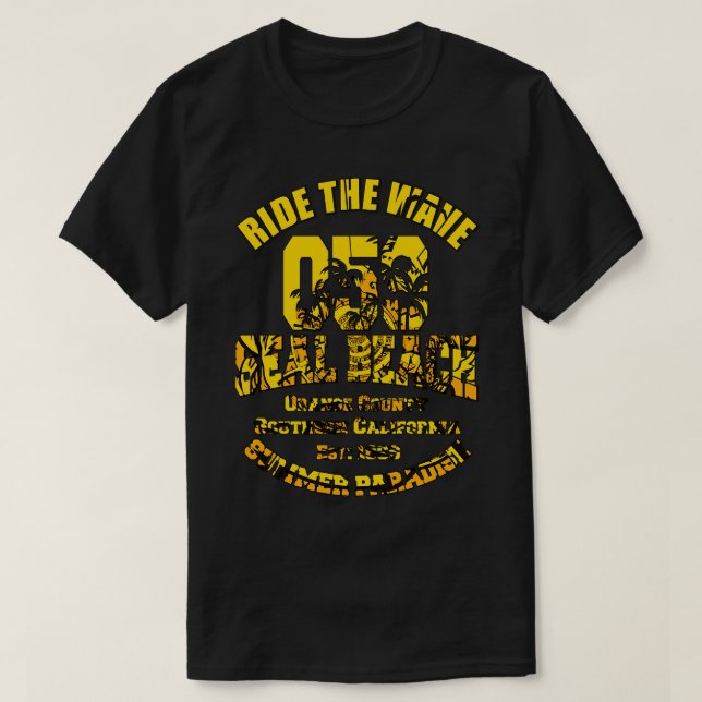 Camiseta Seal Beach Orange County California EUA (Frente do Design)