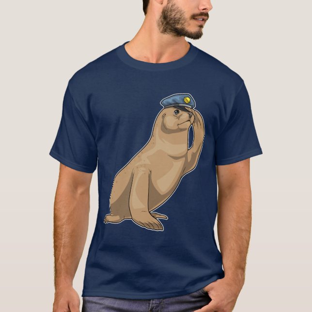 Camiseta Seal Cop Police hat Police (Frente)