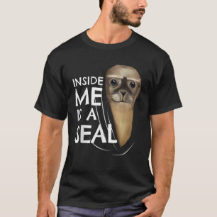 Camiseta Seal Dentro Me Roupa Crianças Engraçadas Cachorro