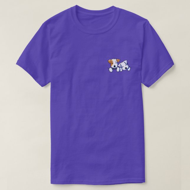 Camiseta Sealyham Pocket Cheio O Puppies (Frente do Design)