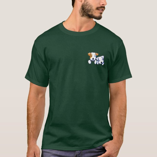 Camiseta Sealyham Pocket Cheio O Puppies (Frente)
