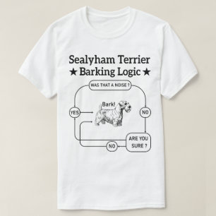 Camiseta Sealyham Terrier Barking Logic Engraçado Cachorro 