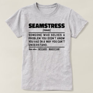 Camiseta Seamstress Noun Definição Sewing Humor Cote