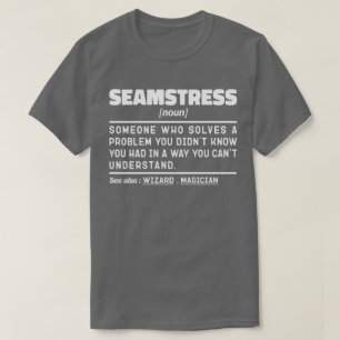 Camiseta Seamstress Noun Definição Sewing Humor Cote
