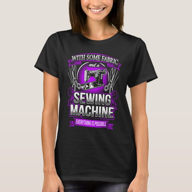 Camiseta Seamstress  Quilting Sewing Machine Love Quilters (Frente)