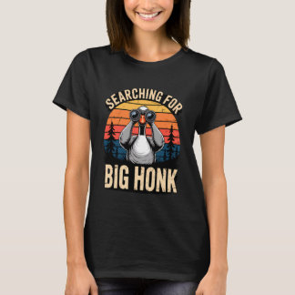 Camiseta Searching for Big Honk Retro Sunset Funny Goose
