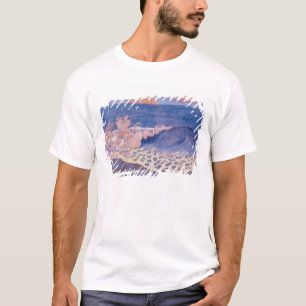 Camiseta Seascape azul, efeito da onda, c.1893
