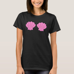 Camiseta Seashell Bra Smermaid Figurume Mulheres de Hallowe