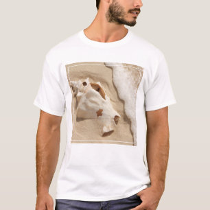 Camiseta Seashell na ilha das Caraíbas grande do turco da