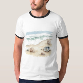 Camiseta Seashell & Sand – Watercolor Beach Tot Men T-Shirt