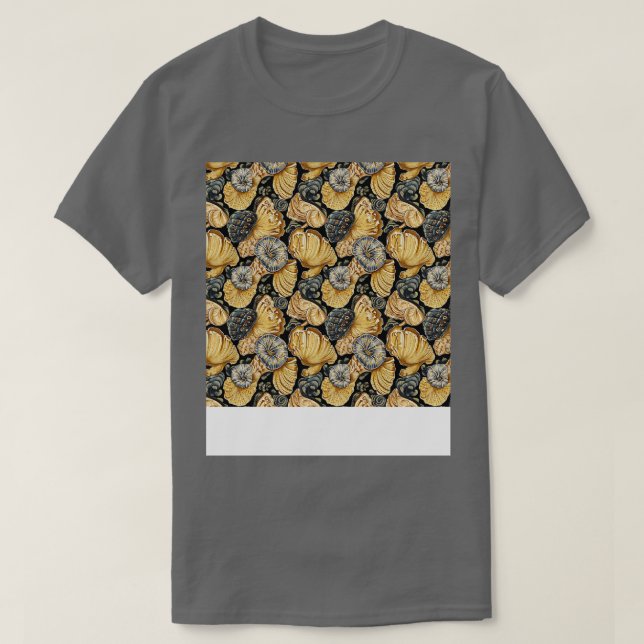 Camiseta Seashell Seamless Patterno Sea Shell Clam Beach Se (Frente do Design)